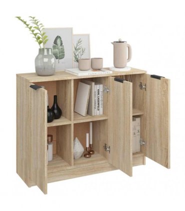 vidaXL Sideboard Sonoma Oak 90.5x30x70 cm Engineered Wood