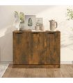 vidaXL Sideboard Smoked Oak 90.5x30x70 cm Engineered Wood