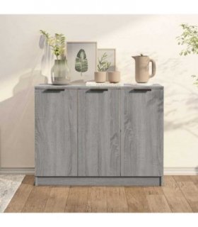 vidaXL Sideboard Grey Sonoma 90.5x30x70 cm Engineered Wood