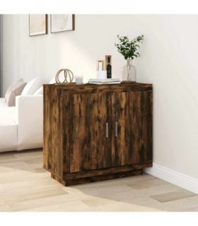 vidaXL Sideboard Smoked Oak 80x40x75 cm Engineered Wood