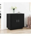 vidaXL Sideboard Black Oak 80 x 40 x 75 cm Engineered Wood