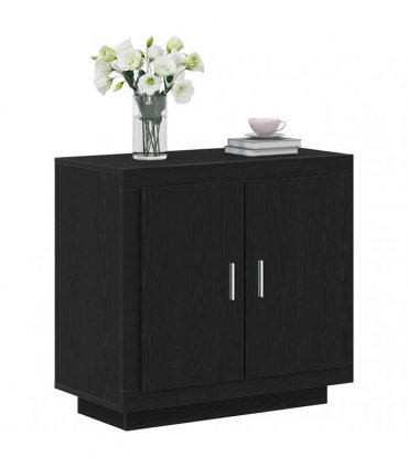 vidaXL Sideboard Black Oak 80 x 40 x 75 cm Engineered Wood