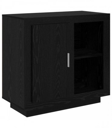 vidaXL Sideboard Black Oak 80 x 40 x 75 cm Engineered Wood — V0672029992