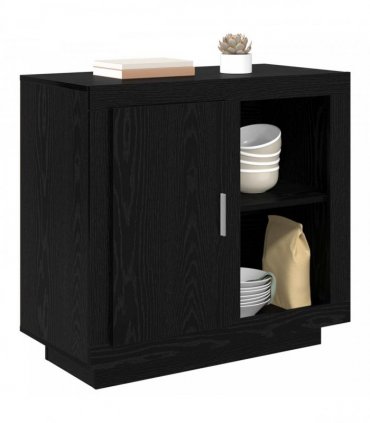 vidaXL Sideboard Black Oak 80 x 40 x 75 cm Engineered Wood — V0672029992