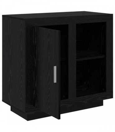 vidaXL Sideboard Black Oak 80 x 40 x 75 cm Engineered Wood — V0672029992