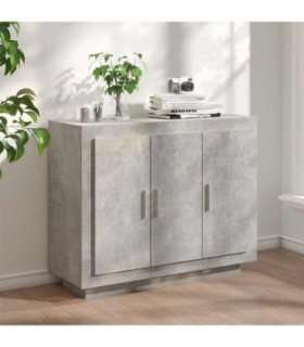 vidaXL Sideboard Concrete Grey 92x35x75 cm Engineered Wood