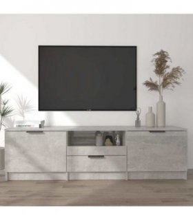 vidaXL TV Cabinet Concrete Grey 140x35x40 cm Engineered Wood