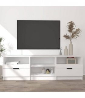 vidaXL TV Cabinet | White | Engineered Wood | Medium | TV Cabinet | Rectangular