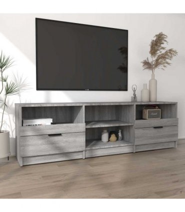 vidaXL TV Cabinet Grey Sonoma 150x33.5x45 cm Engineered Wood