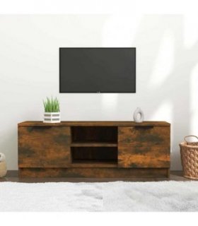 vidaXL TV Cabinet Smoked Oak 102x35x36.5 cm Engineered Wood
