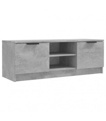 vidaXL TV Cabinet Concrete Grey 102x35x36.5 cm Engineered Wood
