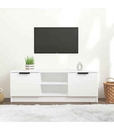 vidaXL TV Cabinet White 102x35x36.5 cm Engineered Wood
