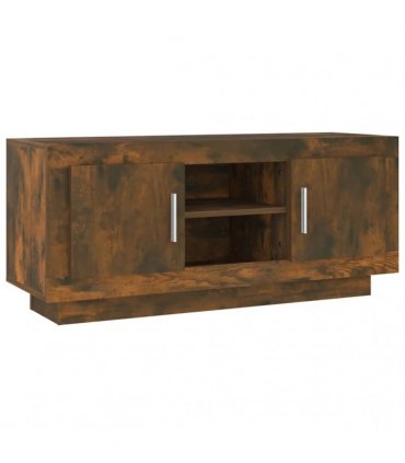 vidaXL TV Cabinet Smoked Oak 102x35x45 cm Engineered Wood