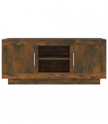 vidaXL TV Cabinet Smoked Oak 102x35x45 cm Engineered Wood