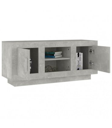 vidaXL TV Cabinet Concrete Grey 102x35x45 cm Engineered Wood