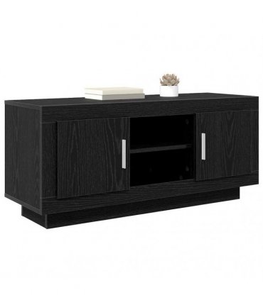 vidaXL TV Cabinet Black Oak 102 x 35 x 45 cm Engineered Wood
