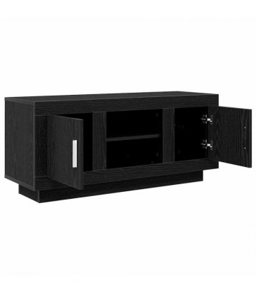 vidaXL TV Cabinet Black Oak 102 x 35 x 45 cm Engineered Wood