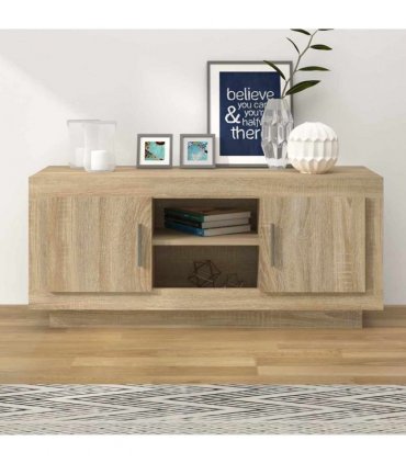 vidaXL TV Cabinet Sonoma Oak 102x35x45 cm Engineered Wood
