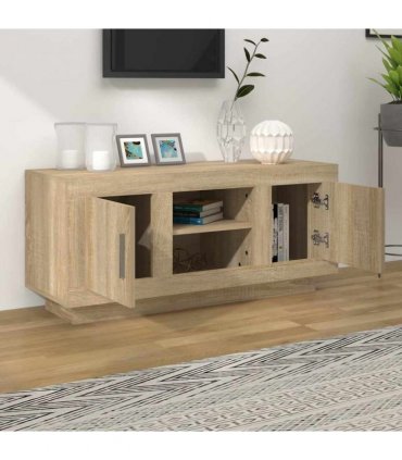 vidaXL TV Cabinet Sonoma Oak 102x35x45 cm Engineered Wood