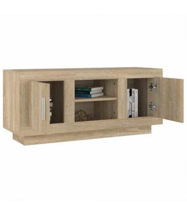 vidaXL TV Cabinet Sonoma Oak 102x35x45 cm Engineered Wood