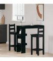 vidaXL Wall Bar Table Black Oak 102 x 45 x 103.5 cm Engineered Wood