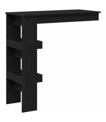 vidaXL Wall Bar Table Black Oak 102 x 45 x 103.5 cm Engineered Wood