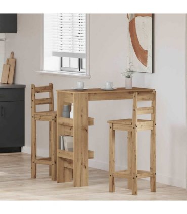 vidaXL Wall Bar Table Artisan Oak 102x45x103.5 cm Engineered Wood