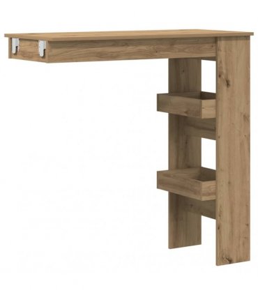 vidaXL Wall Bar Table Artisan Oak 102x45x103.5 cm Engineered Wood