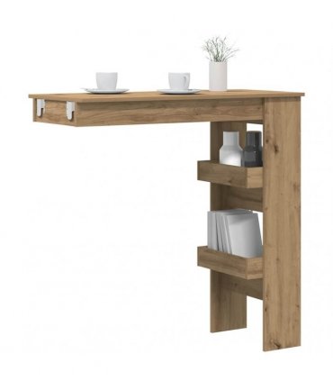 vidaXL Wall Bar Table Artisan Oak 102x45x103.5 cm Engineered Wood