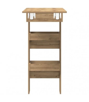 vidaXL Wall Bar Table Artisan Oak 102x45x103.5 cm Engineered Wood