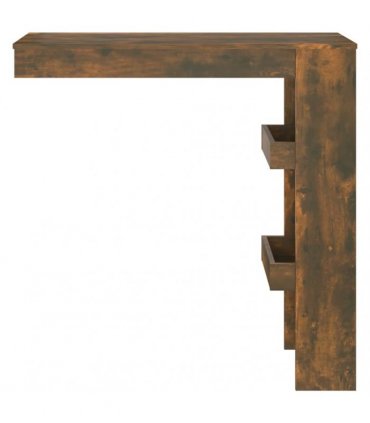 vidaXL Wall Bar Table Smoked Oak 102x45x103.5 cm Engineered Wood