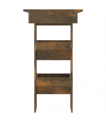 vidaXL Wall Bar Table Smoked Oak 102x45x103.5 cm Engineered Wood