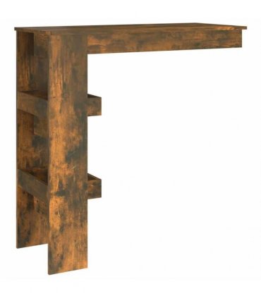 vidaXL Wall Bar Table Smoked Oak 102x45x103.5 cm Engineered Wood