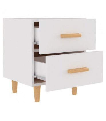 vidaXL Bed Cabinets 2 pcs White 40x35x47.5 cm