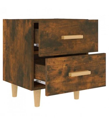 vidaXL Bed Cabinets 2 pcs Smoked Oak 40x35x47.5 cm