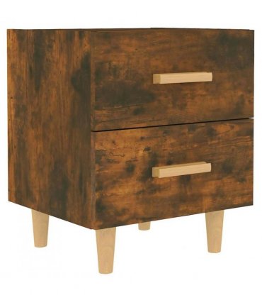 vidaXL Bed Cabinet Smoked Oak 40x35x47.5 cm