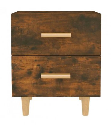 vidaXL Bed Cabinet Smoked Oak 40x35x47.5 cm