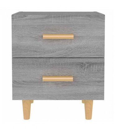 vidaXL Bed Cabinets 2 pcs Grey Sonoma 40x35x47.5 cm