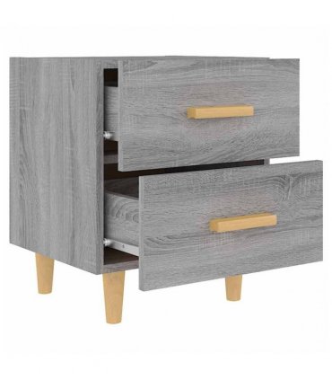 vidaXL Bed Cabinets 2 pcs Grey Sonoma 40x35x47.5 cm