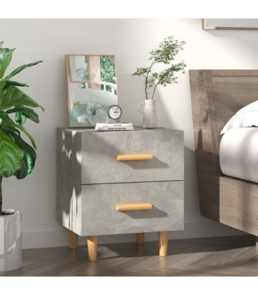 vidaXL Bed Cabinet Concrete Grey 40x35x47.5 cm