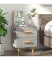 vidaXL Bed Cabinet Concrete Grey 40x35x47.5 cm