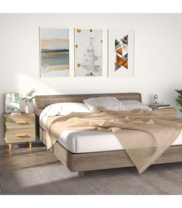 vidaXL Bed Cabinets 2 pcs Sonoma Oak 40x35x47.5 cm