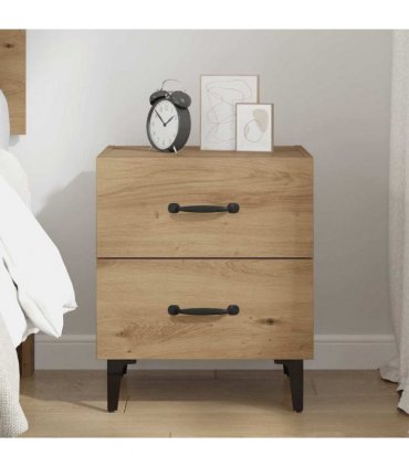 vidaXL Bed Cabinet Artisan Oak 40 x 35 x 47.5 cm Engineered Wood
