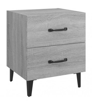 vidaXL Bedside Cabinets 2 pcs Grey Sonoma 40x35x47.5 cm