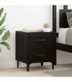 vidaXL Bed Cabinet 2 pcs Black Oak 40 x 35 x 47.5 cm Engineered Wood