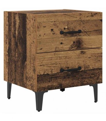 vidaXL Bed Cabinet Old Wood 40 x 35 x 47.5 cm Engineered Wood