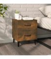 vidaXL Bedside Cabinet Smoked Oak 40x35x47.5 cm