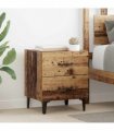 vidaXL Bed Cabinet 2 pcs Old Wood 40 x 35 x 47.5 cm Engineered Wood
