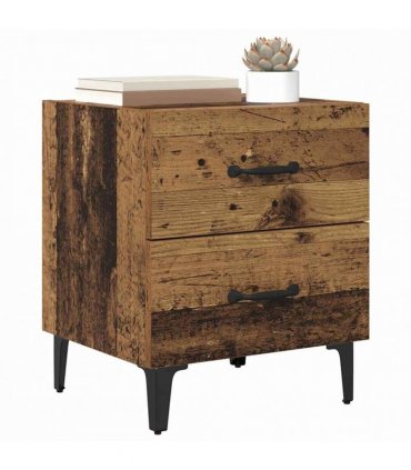 vidaXL Bed Cabinet 2 pcs Old Wood 40 x 35 x 47.5 cm Engineered Wood