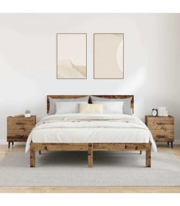 vidaXL Bed Cabinet 2 pcs Old Wood 40 x 35 x 47.5 cm Engineered Wood